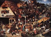 Pieter Bruegel the Elder Netherlandish Proverbs oil